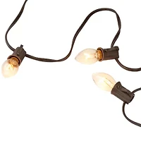 Northlight 25 Count Clear C7 24ft Brown Wire String Lights