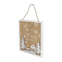 Northlight Lighted "This Is As Merry As It Gets" - 13.75in Wall Sign
