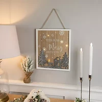 Northlight Lighted "This Is As Merry As It Gets" - 13.75in Wall Sign