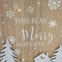 Northlight Lighted "This Is As Merry As It Gets" - 13.75in Wall Sign