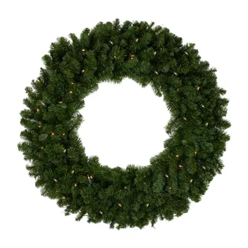 Northlight Pre-Lit Canadian Pine - 36in - Clear Lights Wreath