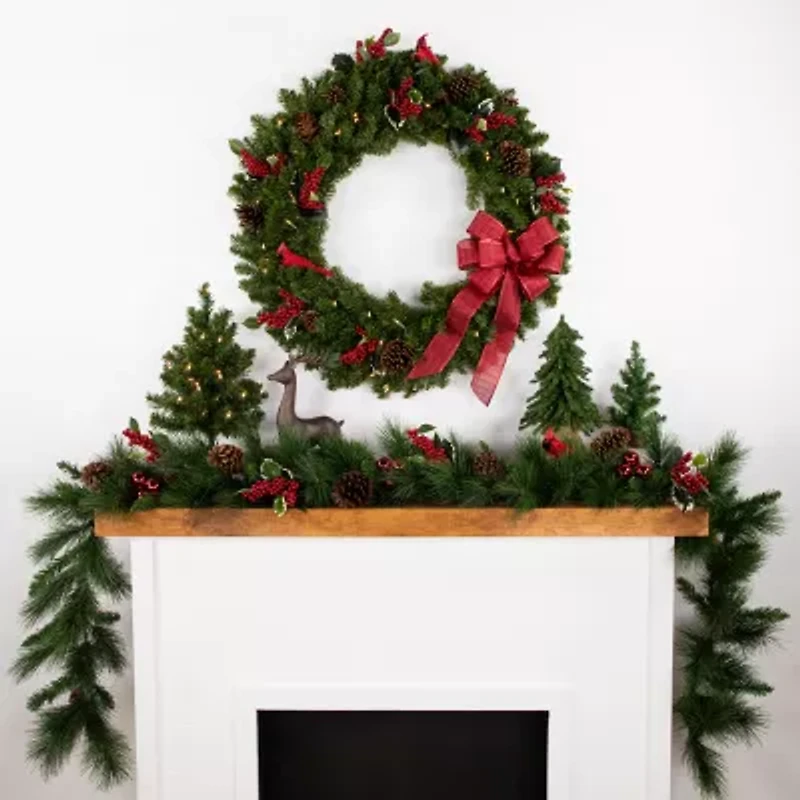 Northlight Pre-Lit Canadian Pine - 36in - Clear Lights Wreath