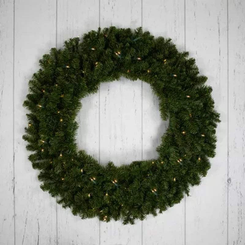 Northlight Pre-Lit Canadian Pine - 36in - Clear Lights Wreath