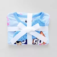 Toddler Girls Bluey Velour Crew Neck Long Sleeve 3-pc. Pajama Sets