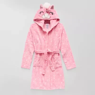 Dream Big Peace Out Girls Plush Long Sleeve Mid Length Robe