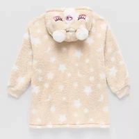 Dream Big Peace Out Lounger Girls Plush Long Sleeve Short Length Robe