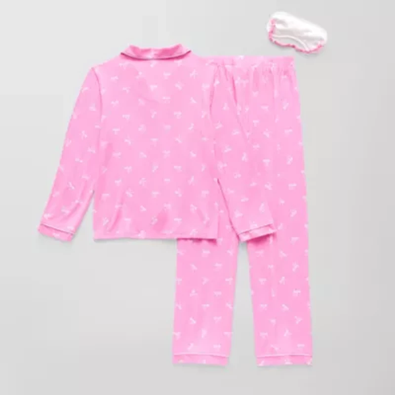 Sleep On It Little & Big Kid Girls Long Sleeve 3-pc. Pajama Sets