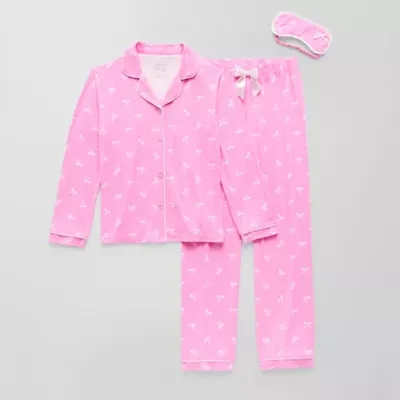 Sleep On It Little & Big Kid Girls Long Sleeve 3-pc. Pajama Sets