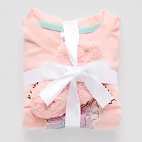 Dream Big Peace Out Toddler Girls Velour Crew Neck Long Sleeve 3-pc. Pajama Sets
