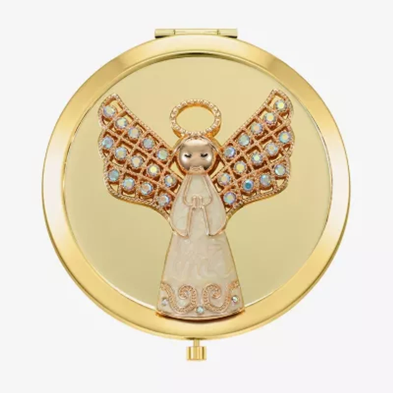 Monet Jewelry Gold Tone Gold Tone Angel Compact Mirror