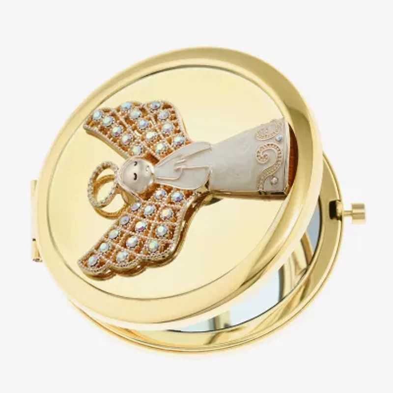 Monet Jewelry Gold Tone Gold Tone Angel Compact Mirror