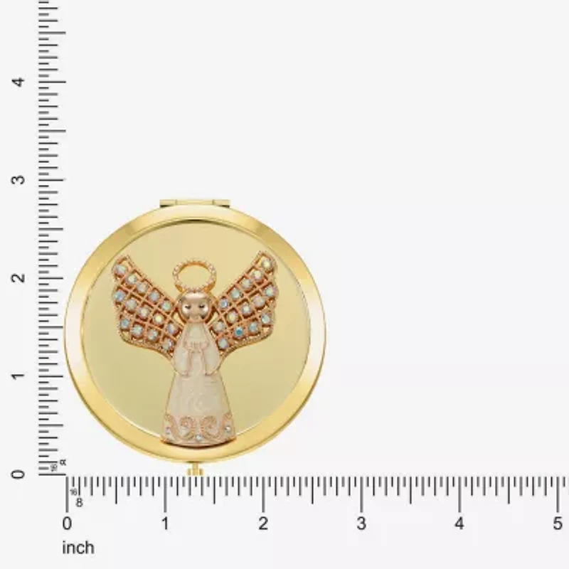 Monet Jewelry Gold Tone Gold Tone Angel Compact Mirror