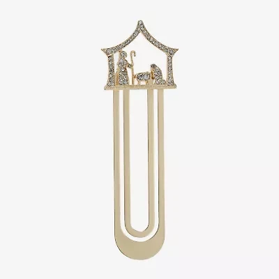 Monet Jewelry Gold Tone Believe Nativity Scene Bookmark