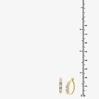 Yes, Please! Womens 1/6 CT. T.W. Lab Grown White Diamond Sterling Silver 20.8mm Hoop Earrings