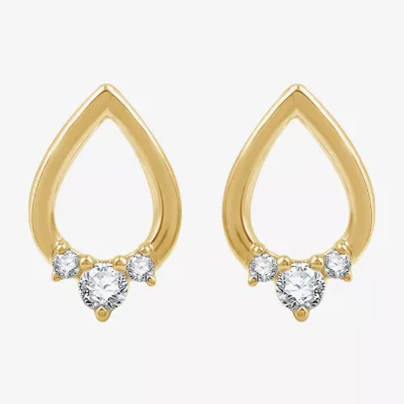 Yes, Please! 1/6 CT. T.W. Lab Grown White Diamond Sterling Silver 12.2mm Stud Earrings