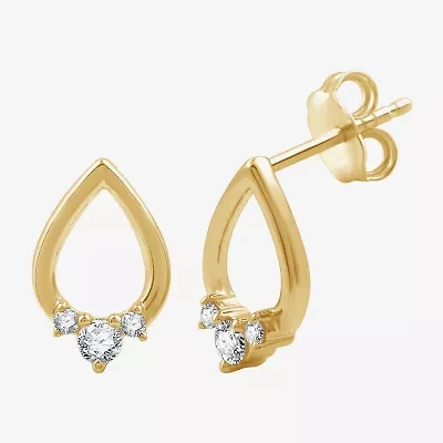 Yes, Please! 1/6 CT. T.W. Lab Grown White Diamond Sterling Silver 12.2mm Stud Earrings