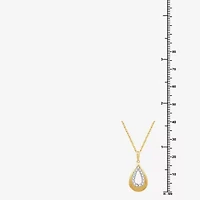 Yes, Please! Womens 1/4 CT. T.W. Lab Grown White Diamond 14K Gold Over Silver Sterling Silver 18 Inch Pendant Necklace