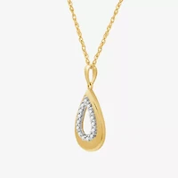 Yes, Please! Womens 1/4 CT. T.W. Lab Grown White Diamond 14K Gold Over Silver Sterling Silver 18 Inch Pendant Necklace