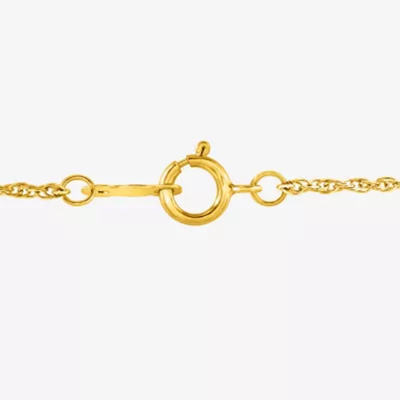 Yes, Please! Womens 1/10 CT. T.W. Lab Grown White Diamond 14K Gold Over Silver Sterling Silver Cross 18 Inch Pendant Necklace