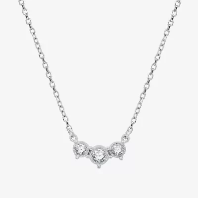 Yes, Please! (G, Si1-Si2) Womens 1/6 CT. T.W. Lab Grown White Diamond Sterling Silver 18 Inch Pendant Necklace