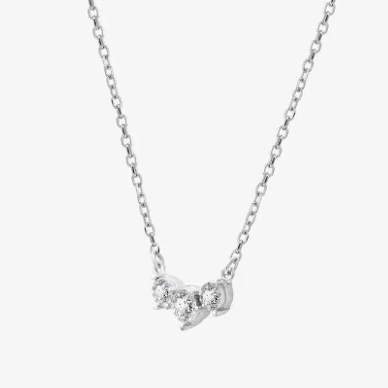 Yes, Please! (G, Si1-Si2) Womens 1/6 CT. T.W. Lab Grown White Diamond Sterling Silver 18 Inch Pendant Necklace