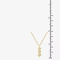 Yes, Please! Womens 1/10 CT. T.W. Lab Grown White Diamond Sterling Silver 18 Inch Pendant Necklace