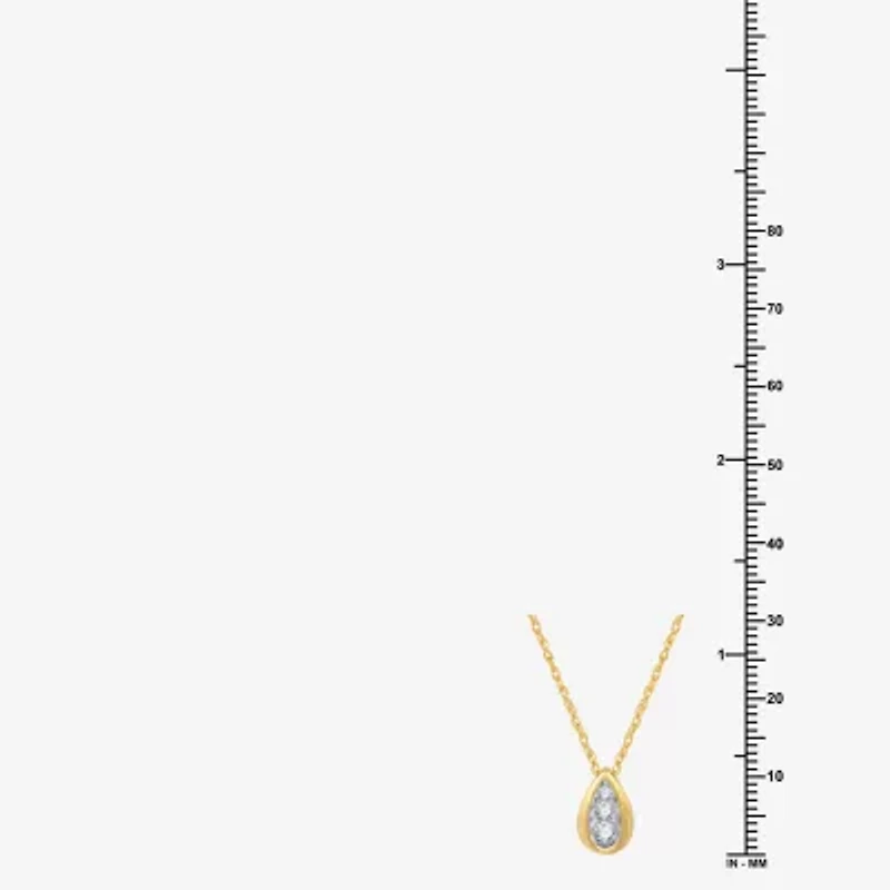 Yes, Please! Womens 1/6 CT. T.W. Lab Grown White Diamond Sterling Silver 18 Inch Pendant Necklace