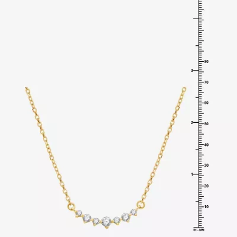 Yes, Please! Womens 1/6 CT. T.W. Lab Grown White Diamond Sterling Silver 17 1/2 Inch Pendant Necklace