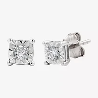 Yes, Please! (G, Si1-Si2) Womens 1/6 CT. T.W. Lab Grown White Diamond Sterling Silver 2 Pair Jewelry Set