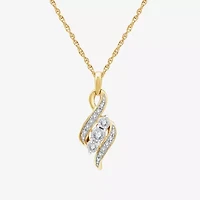 Yes, Please! Womens 1/6 CT. T.W. Lab Grown White Diamond Sterling Silver 18 Inch Pendant Necklace