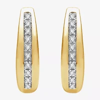 Yes, Please! Womens 1/6 CT. T.W. Lab Grown White Diamond Sterling Silver 20mm Hoop Earrings