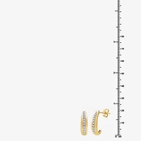 Yes, Please! Womens 1/6 CT. T.W. Lab Grown White Diamond Sterling Silver 20mm Hoop Earrings