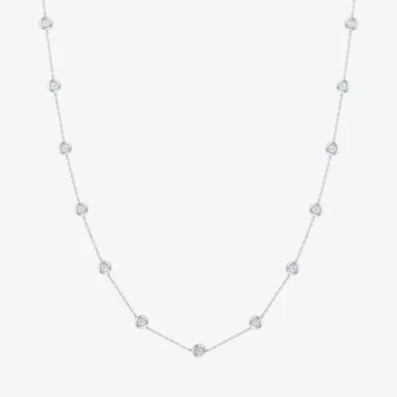 Diamond Addiction (G-H, Si2-I1) Womens 2 CT. T.W. Lab Grown White Diamond Sterling Silver 16 Inch Pendant Necklace