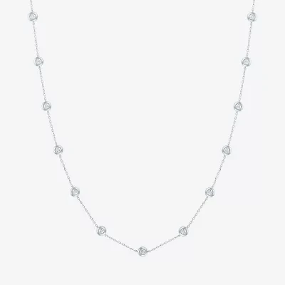 Diamond Addiction (G-H, Si2-I1) Womens 2 CT. T.W. Lab Grown White Diamond Sterling Silver 16 Inch Pendant Necklace