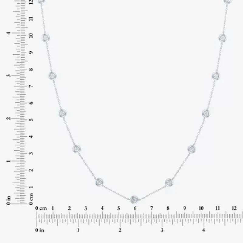 Diamond Addiction (G-H, Si2-I1) Womens 2 CT. T.W. Lab Grown White Diamond Sterling Silver 16 Inch Pendant Necklace