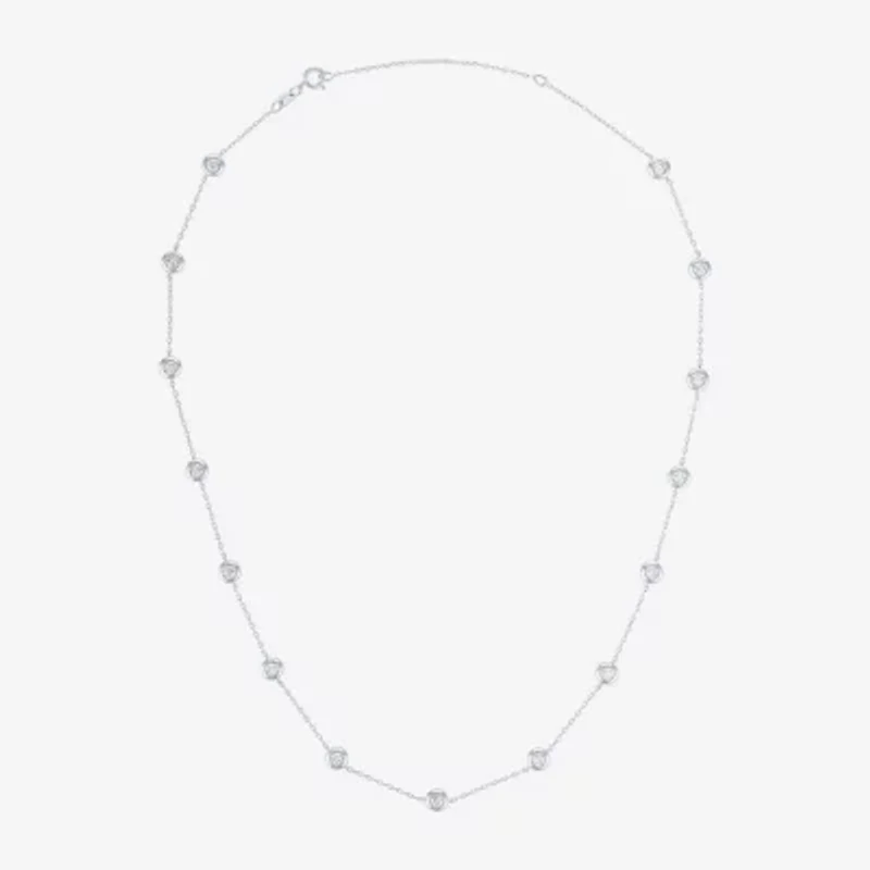 Diamond Addiction (G-H, Si2-I1) Womens 2 CT. T.W. Lab Grown White Diamond Sterling Silver 16 Inch Pendant Necklace