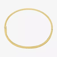 (G-H, Si2-I1) Womens 1/10 CT. T.W. Lab Grown White Diamond 14K Gold Over Silver Bangle Bracelet