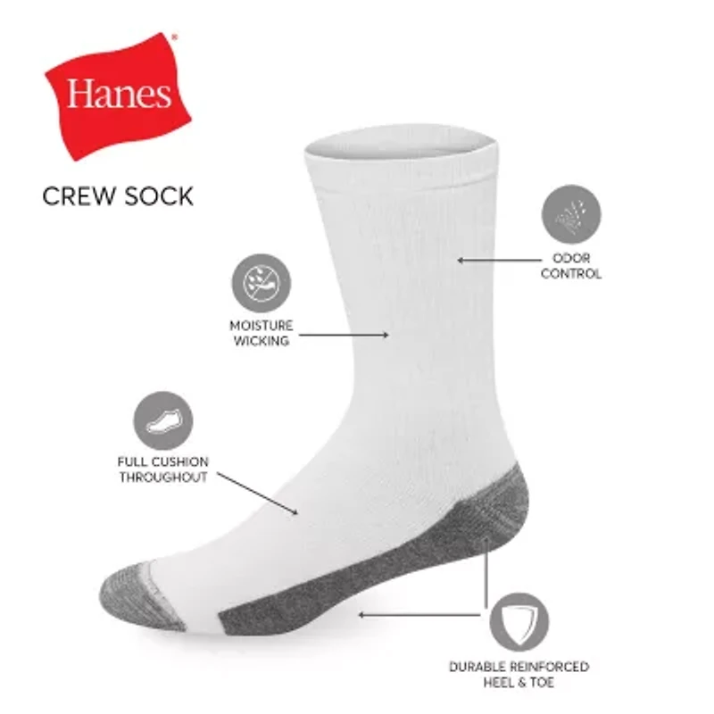 Hanes Ultimate Bonus Pack Mens 7 Pair Crew Socks