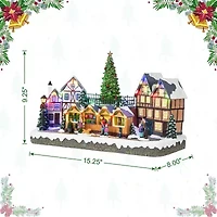 Glitzhome 15.25 Village Christmas Tabletop Decor