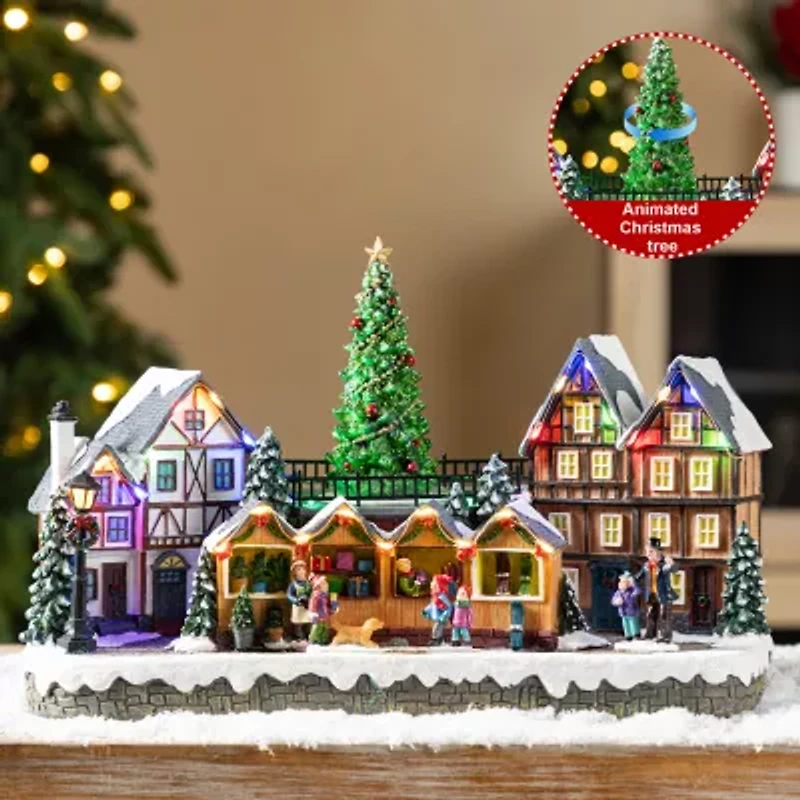 Glitzhome 15.25 Village Christmas Tabletop Decor