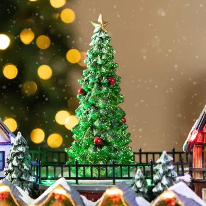 Glitzhome 15.25 Village Christmas Tabletop Decor