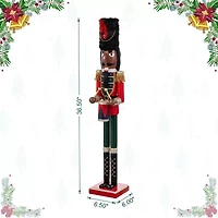 Glitzhome 25 Figurine Plastic Christmas Nutcracker