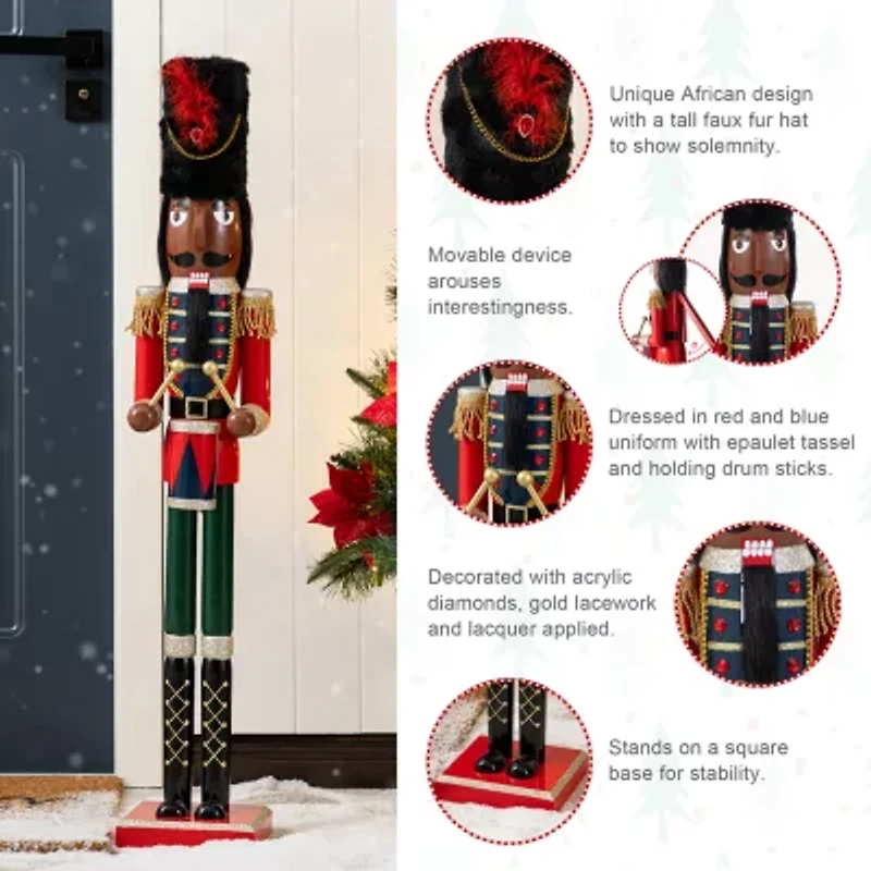 Glitzhome 25 Figurine Plastic Christmas Nutcracker