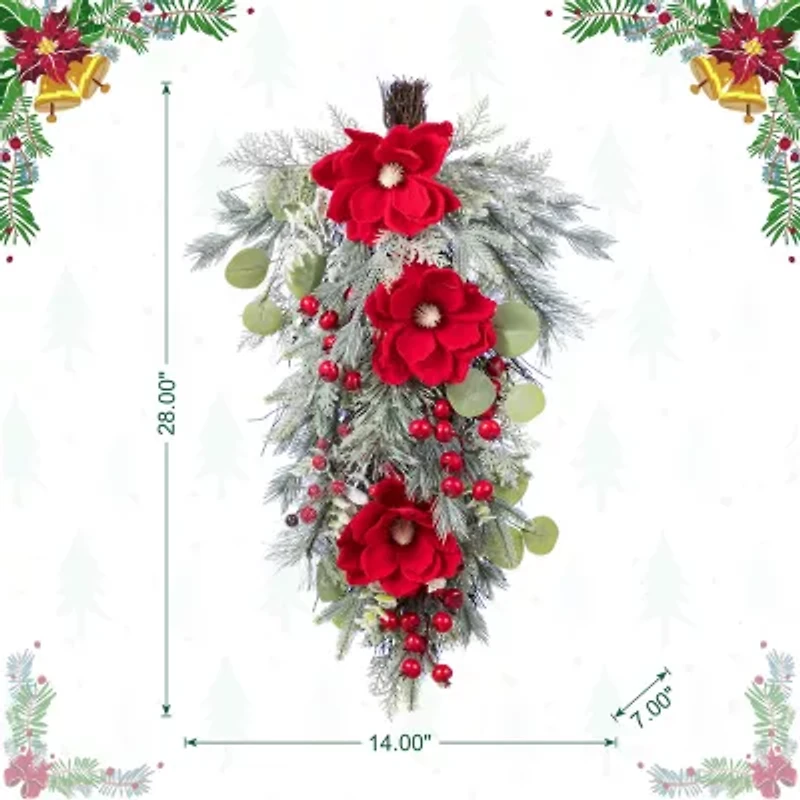 Glitzhome 28 Floral Floral Arrangement