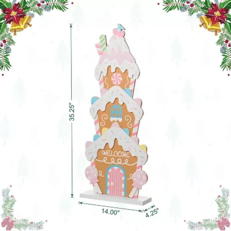 Glitzhome 35.25 Porch Drc Christmas Porch Sign