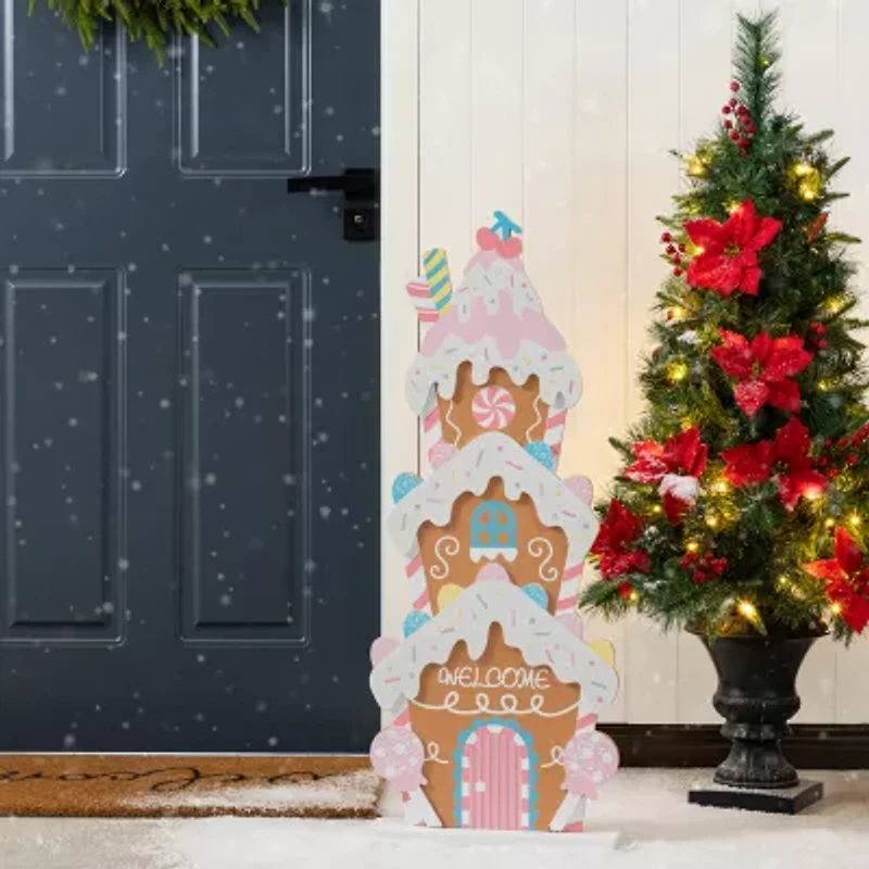 Glitzhome 35.25 Porch Drc Christmas Porch Sign