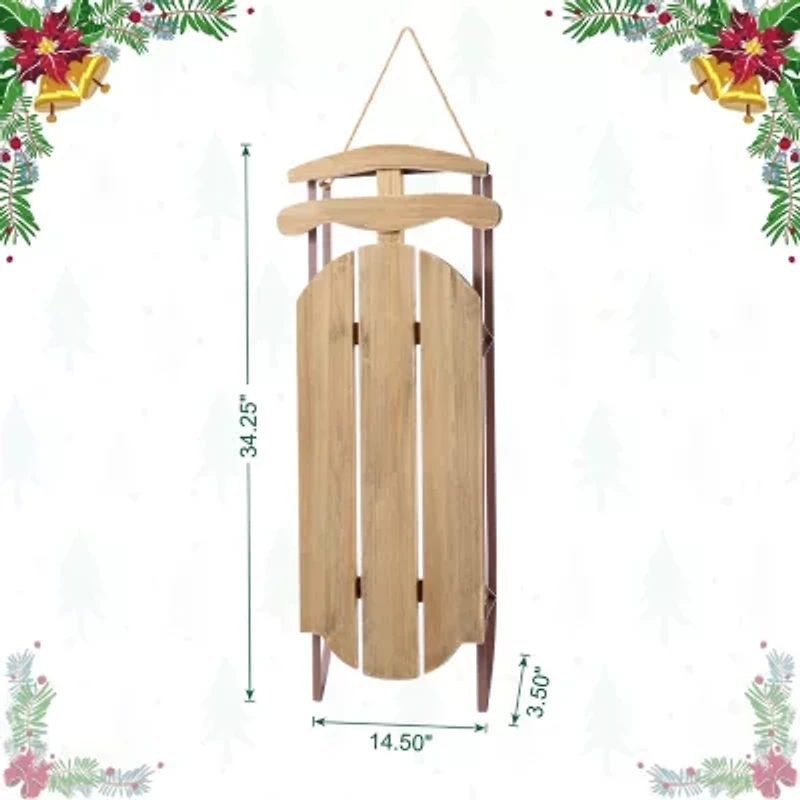 Glitzhome 34.25 Porch Drc Christmas Porch Sign
