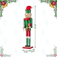 Glitzhome 23.5 Nutcracker Wood Christmas Nutcracker