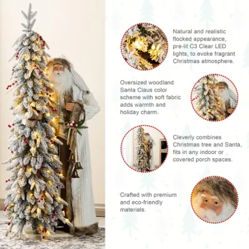 Glitzhome 4ft Figurine Christmas Figurine