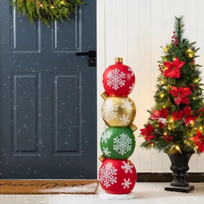 Glitzhome 36.25 Porch Drc Christmas Tabletop Decor